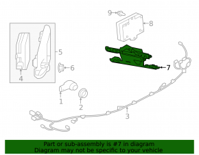 Foot operated trunk opening sensor left Jaguar F-Pace X761 17-20