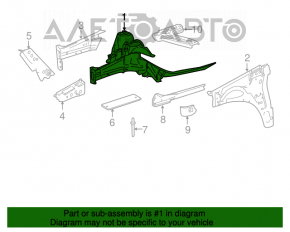 Mercedes X164 GL blue front left quarter panel