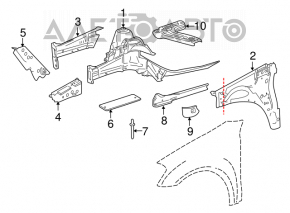 Mercedes X164 GL blue front left quarter panel