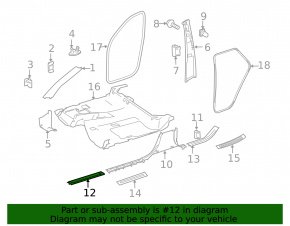 Mercedes X164 GL beige inner front left door sill plate