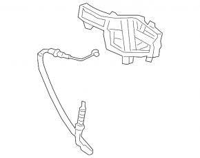 Rear left door handle mechanism for a VW Jetta 19-24 without a cable