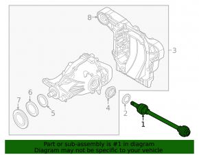 Drive axle shaft rear left BMW 3 G20 20-26 B58 M-Sport