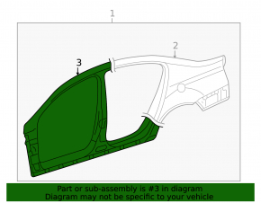 Left center pillar for VW CC 08-17
