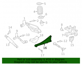 Rear left longitudinal arm Toyota Rav4 10-12