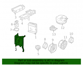 Bracket for radio tape recorder Audi Q7 4L 10-15