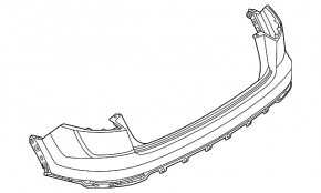 Bare rear bumper upper part Audi Q8 24-26