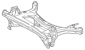 Rear subframe Toyota Prius 50 16 - rusty