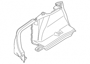 Arch trim left lower BMW 4 F36 15-20 Gran Coupe, black under hook