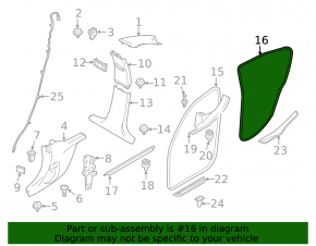 Door seal rear left BMW 3 F30 12-18