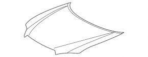 Naked hood of a Toyota Highlander 2010