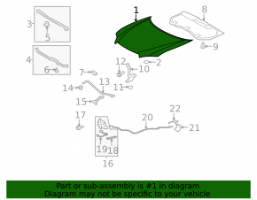 Naked hood Toyota Highlander 08-10