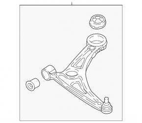 Lower front left control arm for Hyundai Sonata 16-19 (aluminum)
