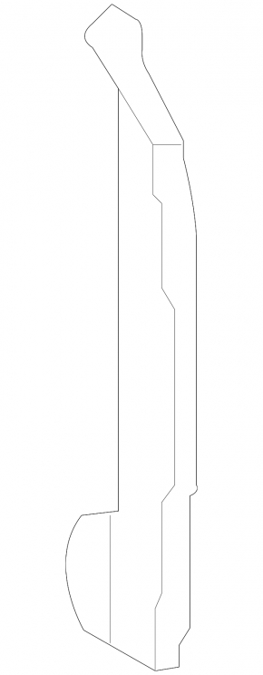 Front left wing seal VW Jetta 11-18 USA foam