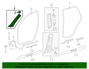 Left front pillar trim Toyota Rav4 06-06 ser