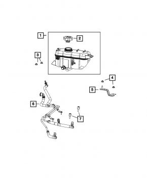 Jeep Grand Cherokee WL 21-25 3.6 PHEV Coolant Expansion Tank with Cap