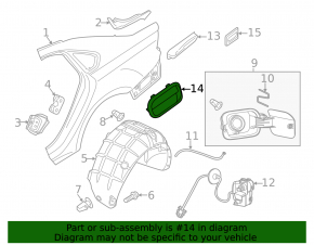 Ventilation shield left Audi A4 B9 17-25
