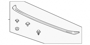 Trunk lid spoiler for the 2021-2022 Honda Accord