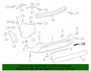 Reflector rear bumper right Lexus GX470 03-09