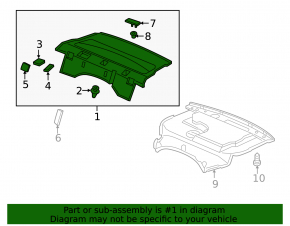 Rear shelf Acura TLX 15- black