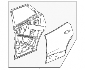 Door assembly rear right Chevrolet Equinox EV 24-26 graphite GXD