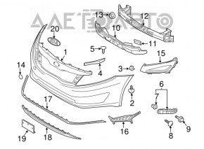 Left fog light frame Kia Optima 11-13 prerest