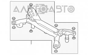 Rear subframe Mazda6 09-13