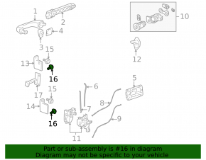Bolts door hinge lower front left Chevrolet Volt 16- on the body, set