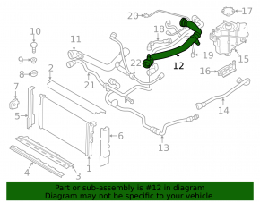 Cooling pipe lower right BMW F30 17-18 B46