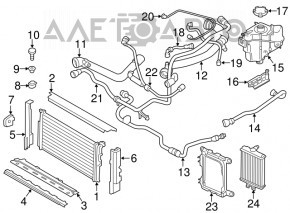 Lower right cooling pipe BMW 4 F32/33/36 17-20 B46
