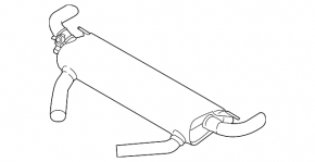 Rear muffler barrel BMW X5 G05 24-26 3.0T