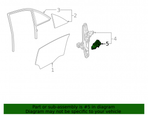 Window lift motor rear right Cadillac ATS 13-18