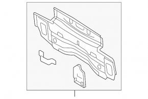 Rear panel VW CC 08-17 2 parts, black