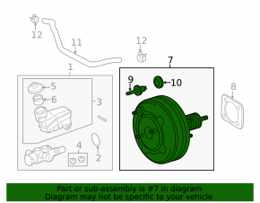 Lexus ES350 13-16 Vacuum Booster