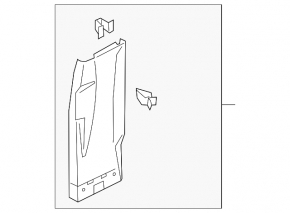 Black lower right center pillar trim for Audi E-Tron 19-23