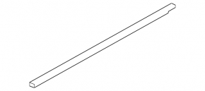 Door-glass molding, central rear left, Audi Q8 19-25, chrome