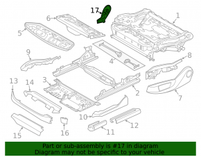 Passenger seat cover side left BMW X5 F15 14-18 black