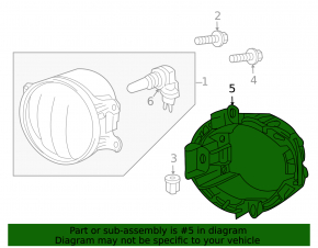 Right fog light mount for Toyota Rav4 2006-2008