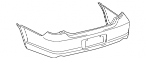 Bare rear bumper for Toyota Avalon 2010