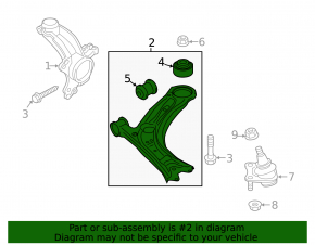 Lower control arm front left VW Passat 20-22