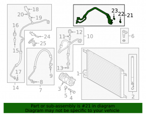 Air conditioning hose compressor-heater second Audi Q3 83A 19-25 2.0T