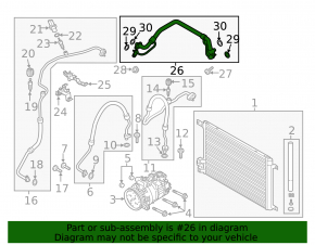 Air conditioning hose compressor-heater second Audi Q3 83A 19-25 2.0T