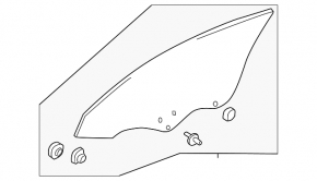 Front right door glass Toyota Solara 2.4 04-08