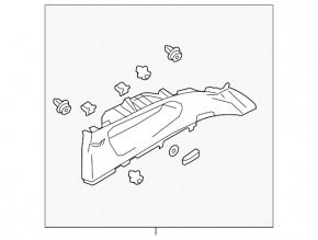 Mitsubishi Outlander 14-20 left rear pillar trim, gray