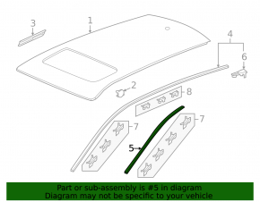 Windshield molding right Honda CRV 12-16