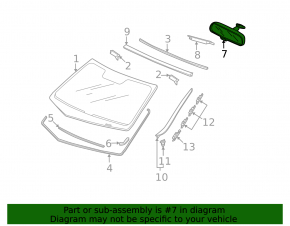 Interior mirror for the 2007-2013 Acura MDX