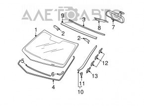 Interior mirror for the 2007-2013 Acura MDX