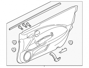 Honda CRZ 11-12 front left door panel