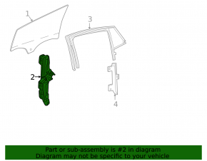 Rear right window lifter with motor for Chevrolet Volt 16-