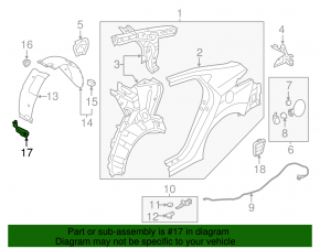 Rear right sill mudguard Hyundai Elantra UD 11-13