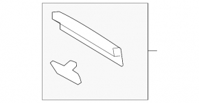 Hood seal front left Audi Q5 8R 09-12